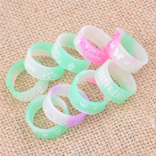 DEKPRO 10PCS Silicona Protector Bandas de Vape Prueba de Polvo Anillos de Vapor para RDA RBA RTA Mechanical Mods - Color Aleatorio (10PCS Random Mix Colour(LED))