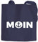 Jutebeutel Moin mit Anker Anchor Baumwolltasche Stoffbeutel Tragetasche Einkaufstasche Moonworks® navy 2 lange Henkel