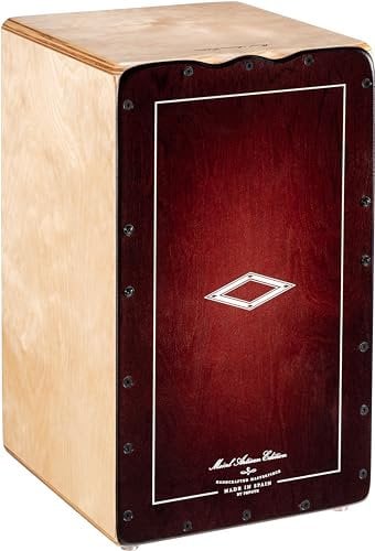 Meinl Percussion Artisan Cajon Instrument/Trommel für Erwachsene/Fortgeschrittene/Profis - Dark Red Burst Frontplatte / Korpus aus Baltischer Birke - Kein Cajon Bausatz - Soleá Line (AESLRB)