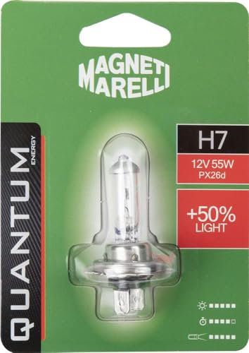 Magneti Marelli 070.0000009517 H7 Glühlampe für Auto + 50% Licht 12 V 55 W Sockel PX26d