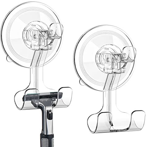 Ganci a ventosa Teletrogy potente ventosa ganci (2 pezzi) riutilizzabile trasparente resistente Home Storage ganci appendiabiti da parete per bagno e cucina & Restroom organizzazione