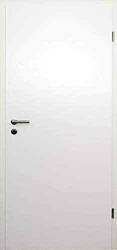 HORI® Zimmertür Komplettset mit Zarge und Türdrücker I Innentür CPL Weiß I Höhe 198,5 cm I Anschlag, Breite und Wandstärke wählbar I DIN rechts I 1985 x 735 x 140 mm