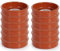 Pack de 12 cazuelas redondas de barro, diámetro exterior 13.9 cm, diámetro interior 12.3 cm, aptas para vitro y horno