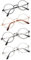JoXiGo 4 Stueck Lesebrille Damen Herren +1.0 Rund Retro Klar Linse Metall Rahmen Nerdbrille + Brillenband