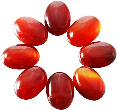 Nupuyai 5 Stück Edelstein Cabochons Flache Rückseite Kristall Cabochon Oval Stein für Charms DIY Schmuckherstellung