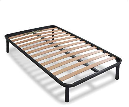 Cortassa - Orthopädisches Lattenrost Kos für französisches Bett, 120 x 190 cm, Höhe 35 cm, mit 4 abnehmbaren Füßen, Gestell aus Stahl