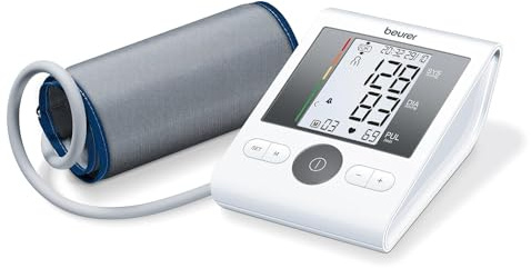 Beurer Bm-28 (658.30) Onpack - Tensiómetro De Brazo con Adaptador, Detección Arritmia, Manguito Universal Hasta 42 cm, Memoria 4 X 30 Mediciones, Alarma Ajustable, Color Blanco (251361BM31)