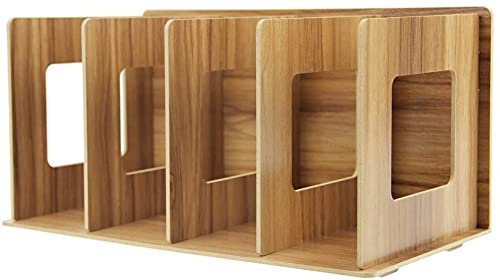 JINT Trieur Bureau Porte Livre Simple Porte-revues Modèle Presse Livre Organiseur en Bois Porte-CD Mitigée Module de Classement pour Range Revue