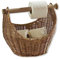 Loberon Toilettenpapierhalter Liope, mit Stauraum im Korb, handgeflochten, Toilettenpapier-Aufbewahrung, Badzubehör, Bad-Accessoire, Rattan, braun