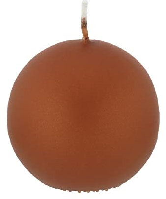 Kugelkerzen Kupfer mit Metalleffekt (Metallic Matt), Ø 10 cm, 6 Stück
