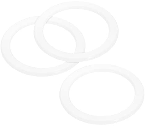 sourcing map Gasket Seal Coffee Maker White Silicone Ring Replacement 56x73x3.3mm for 6-Cup Aluminium Coffee Pot, Pack of 3