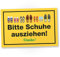 DankeDir! Bitte Schuhe ausziehen - Schild 30 x 20 cm - Geschenkidee Partydeko Deko Geschenk Kollegen Freunde Party - lustiger Spruch Spruchschild Türschild Geburtstagsgeschenk Wanddeko