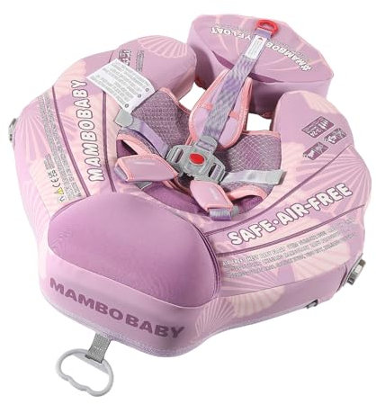 HECCEI Schwimmreifen Baby, Neueste Mambobaby Schwimmring mit Schwanz Weich und Hautfreundlich Schwimmhilfe, Baby Float Ring Schwimmtrainer für Kinder 3 Monate bis 24 Monate (Lila)