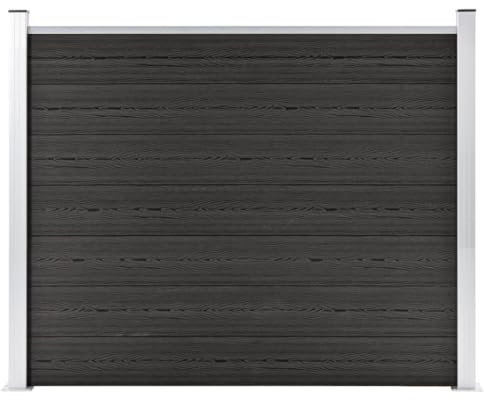 INLIFE Zaunelement WPC 180x146 cm Grau,23.55kg,148982