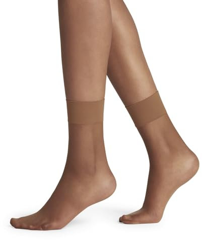 FALKE Damen Socken Shelina 12 DEN W So ultra-transparent einfarbig 1 Paar, Braun Hazel 5187, 35-38