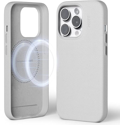 MOFT Magnetische Hülle für iPhone 14 Pro Max Kompatibel mit MagSafe, MOVAS Vegane Lederhülle, Weiches Berührungsgefühl, Farbbeständigkeit, Kratz- & Schmutzabweisend, Leicht zu Reinigen, Misty Cove