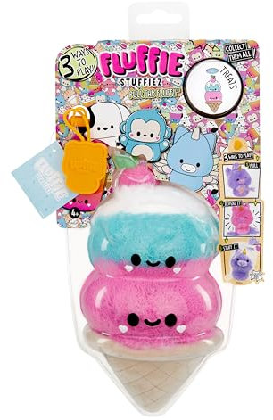 Fluffie Stuffiez Eiscreme - Kleines Plüsch-Sammlerstück - Überraschung beim Auspacken - Kuschelweicher ASMR Flaum - Fidget, Basteln, Fell Abziehen - für Kinder ab 4 Jahren und Sammler