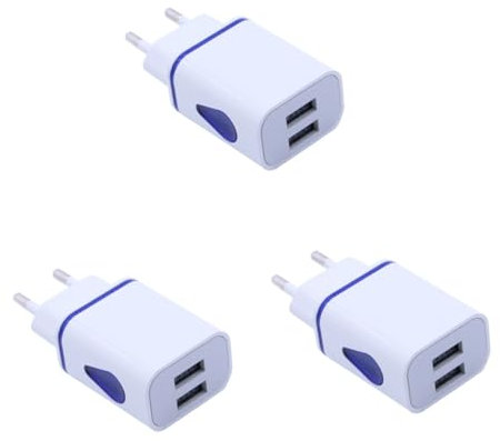 Gadpiparty 3stücke USB Ladegerät Im Tropfen-Design Mit Led Licht Dual USB Wandladegerät Für Smartphones Geeignet Blau