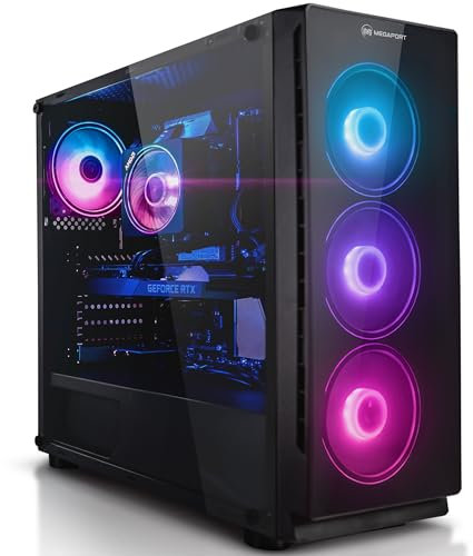 Megaport PC Gamer Fixe AMD Ryzen 7 5700X • GeForce RTX 4060Ti 16Go • 32Go DDR4 • 1000Go M.2 SSD • sans système d'exploitation • WiFi • Ventilateur • Unité Centrale Ordinateur de Bureau