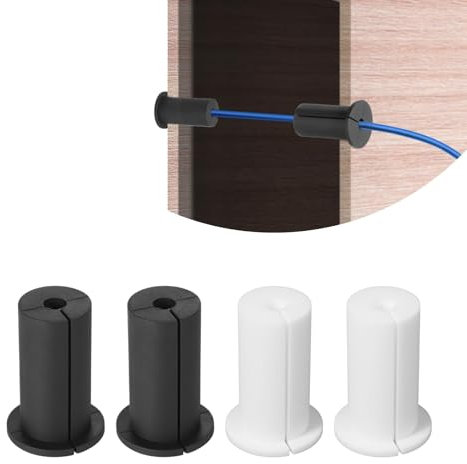 4pcs Cable Routing Kit for Starlink 1 Inch Wall Hole, Silicone Cable Feed Through Bushings Cable Mounting Accessories Cable Wall Grommet for Starlink Dishy Ethernet Cable (Black, White)