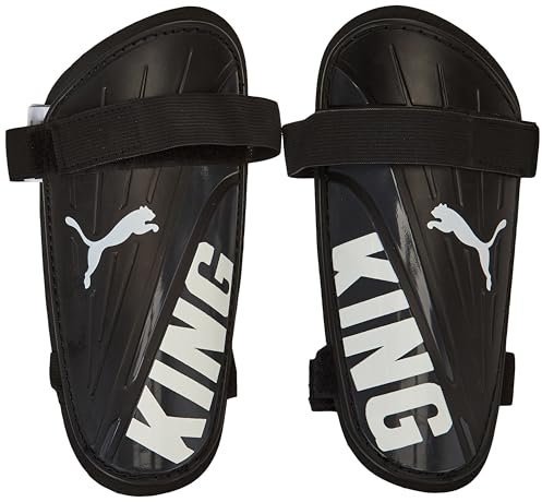 PUMA King Schienbeinschoner für Herren, Uni, PUMA Black-Puma, Weiß, Größe XL