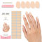 MrCuvaryas 20Stk Gel Nagellack Aufkleber, UV Gel Nagelfolie für Hände, Full Wraps Nagelaufkleber LED-Lampe Erforderlich Cured Gel Nail Strips mit Nagelfeile und Stick für Frauen (Nude, 24x)