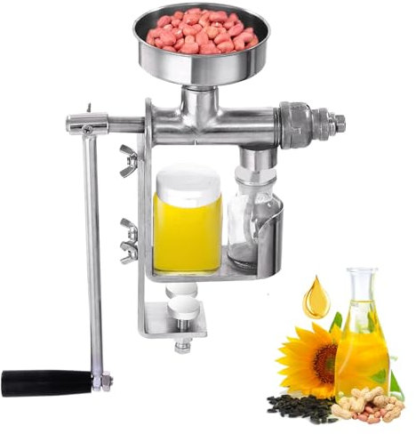 MNBVH Manual Oil Press Machine 304 Stainless Steel Nut Oil Extractor Seeds Oilver Oil Food Grade Oil Expeller Oil Extractor Oil Press Machine