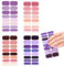 64 Pezzi Adesivi Unghie Copertura Completa Tinta Unita Smalto Adesivo Nail Stickers Full Cover Decalcomanie Autoadesivi Adesivi Unghie Copertura per Decorazione Nail Art Tinta Unita（4 Fogli）