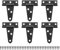 M METERXITY 6-Pack Iron T-Strap Shed Door Hinges, 2 Inch Barn Door Gate Hinges, Tee Hinge Wrought Hardware with Screws for Wooden Fences/Yard/Barn Door [Black]