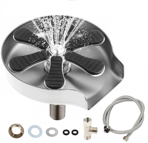 Lave Verres En Acier Inoxydable Rince Verre Evier Pour Evier De Cuisine Nettoyeur Pour Bouteilles D'eau Et Tasses à Café Outil De Nettoyage De Verre Pour Maison Restaurant Bar (A)