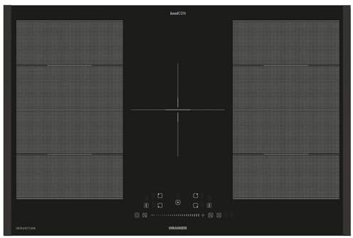 Oranier autarkes Flächen-Induktion 80 cm FLI580 mit Slider-Bedienung - breites Induktionskochfeld mit schwarzen Kochfeld-Seitenleisten
