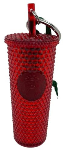 STARBUCKS Ornament Tumbler Key Chain Cup (Festive Red) (Red)