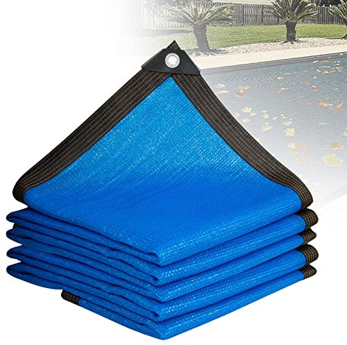 Swimming Pool Leaf Net Cover Rectangle Fine Mesh Winter Cover for Above Ground and Inground Pools Shields Fallen Leaves and Debris Keep Pool Clean Large Size