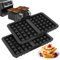 2 Stück Waffeleinsatz, Silikon Waffelform Kompatibel mit Ninja AF300EU, AF400EU, AF451EU, SL400EU, AF500DE Heißluftfritteuse, Stapelbar, Belgische Waffeln Zubehör, Ninja Heißluftfritteuse Zubehör