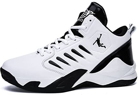 Xuanke Basketballschuhe Herren Damen Mode Sportschuhe Walkingschuhe Leicht Sneaker rutschfest Verschleißfest (41,Weiß)