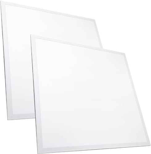 Genérico Pack 10 x Panel LED 60x60 cm 42W - Envio 24h - 10 unidades para Falso Techo, Placa LED Driver CertaDrive Aberled, Paneles Bajo Consumo y Gran Luminosidad 4200 Lúmenes (Blanco Frío)