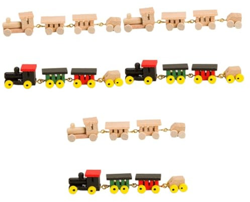 POPETPOP 6 Sätze Puppenhausdekorationsornamente Wagen Auto Zug Miniatur kinderzimmerdeko Dekoration kinderzimmer kinderknallzeug Mini-Holzeisenbahn- Puppenhaushandwerk