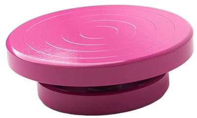 Tornio Manuale, Ruota for fascere for ceramica Girevole manuale for torta resistente Giradischi for modello Arte in ceramica Progetti di artigianato d'arte fai da te Creazione di argilla(Pink 11cm)