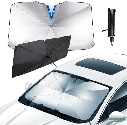 Parasol Coche Delantero para Toyota Corolla 2019-2023, Parasol Paraguas Coche Plegable, Protección UV Aislamiento Térmico Fácil Instalar Almacenar Accesorio,B 140×80cm