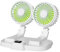 Auto Ventilator für Rücksitz,Doppelkopf Auto Lüfter,Doppelkopf 360° drehbar Auto Fan Ventilator,2 Geschwindigkeiten Kühlender Ventilator Wohnmobil,Mini Ventilator Auto Innenraum