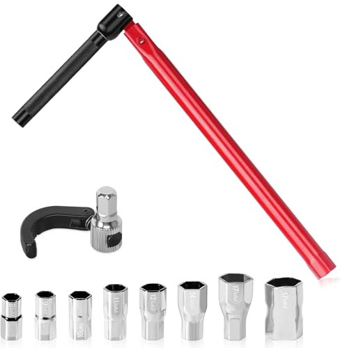 NICEWAT Lot de 10 clés à écrou de robinet, 8-17 mm, outil de montage de robinet avec griffe pivotante, clé universelle pour robinet de lavabo, installations sanitaires