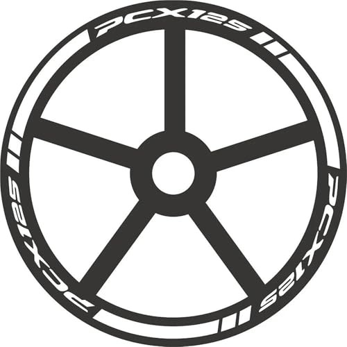 SNWDBH Adesivi per Cerchi Moto Hun per H&Onda PCX 125 PCX125 PCX-125 Cerchioni Pneumatici Decalcomanie Strisce Impermeabili Nastro Modifica Decorazioni Adesivo Ruota Impermeabile(Colore 6)
