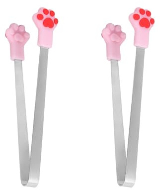 2pcs Silicone Stahl Kleine Zangen Katzen Pfoten Formen Futtertiteln Für Kinder Ideal Für Snacks Eiswürfel Und Süßigkeiten Keks Früchte