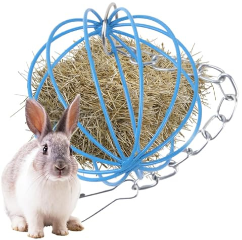 Heuraufe - Heuhalter Für Kaninchenstall - 6x6 cm Metall Gras Futterautomat, Aufhängbarer Käfigzubehör Für Kleintiere Wie Chinchilla Und Hamster Fütterung