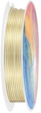 M METERXITY 1mm/18 Gauge Copper Wire 1.6m/5.2ft, Light Golden | for Jewelry Making, Copper Beading Craft Wire for Jewelry/Weaving/DIY Crafting/Planting, Color-Retaining