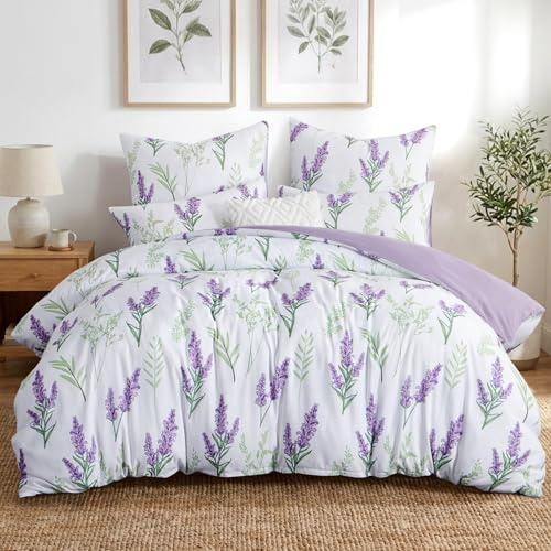 Tifschlaf Single Duvet Cover Set - Single Bedding Set with Pillowcase - Ultrasoft Microfiber Luxury Non Iron Quilt Cover with Zipper Closure, Lavender Purple 135x200cm