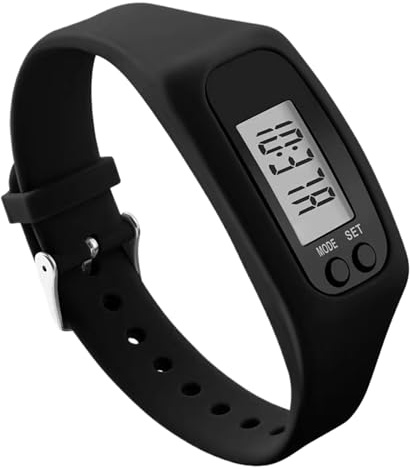 Ylnailky Schrittzähler Uhr - Armband Kein Smartphone Keine App Erforderlich,Großer Bildschirm Kalorien Schrittzähler,Für Walking Jogging Wandern Training Fitnessstudio Reisen Pendeln Männer Frauen