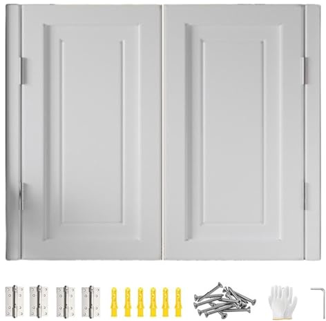 Portes Battantes En Bois, Portes De Café, Porte Cowboy Avec Charnières, L 60cm -180cm, Porte Saloon Pour Escalier Salle De Bain Cuisine Chambre Balcon(Blanc)