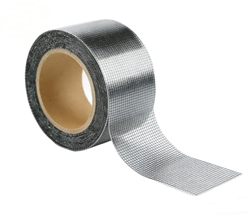 ZHMKYD13 Fliegengitter Reparatur Set 5cm x 5m Schwarz, Selbstklebendes Glasfaser Reparaturband, Wasserdicht Stark Klebend Reparatur Set für Fenster Tür Insektenschutznetz