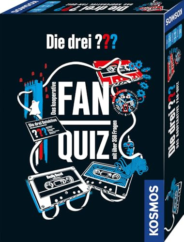 Die DREI ??? Das kooperative Fan-Quiz von Kosmos 685553, mit 350 Fragen in einem kooperativem Quizspiel für DREI Fragezeichen Fans, für 1-6 Spieler ab 10 Jahren, White